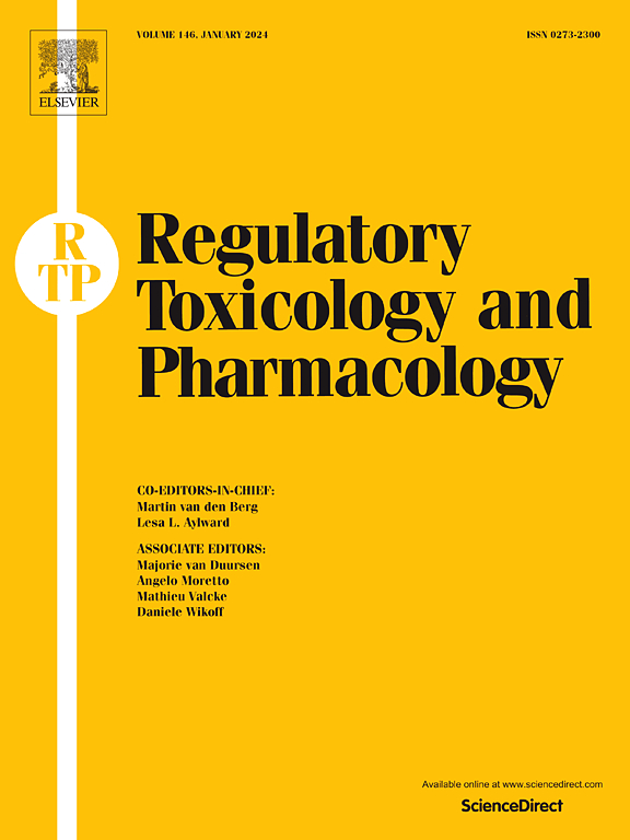 Go to journal home page - Regulatory Toxicology and Pharmacology